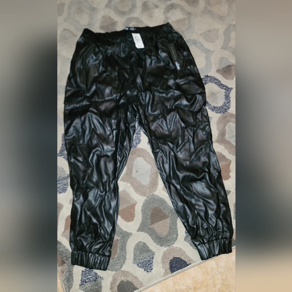 Brand New 2X Ashley Stewart Faux Leather Pants